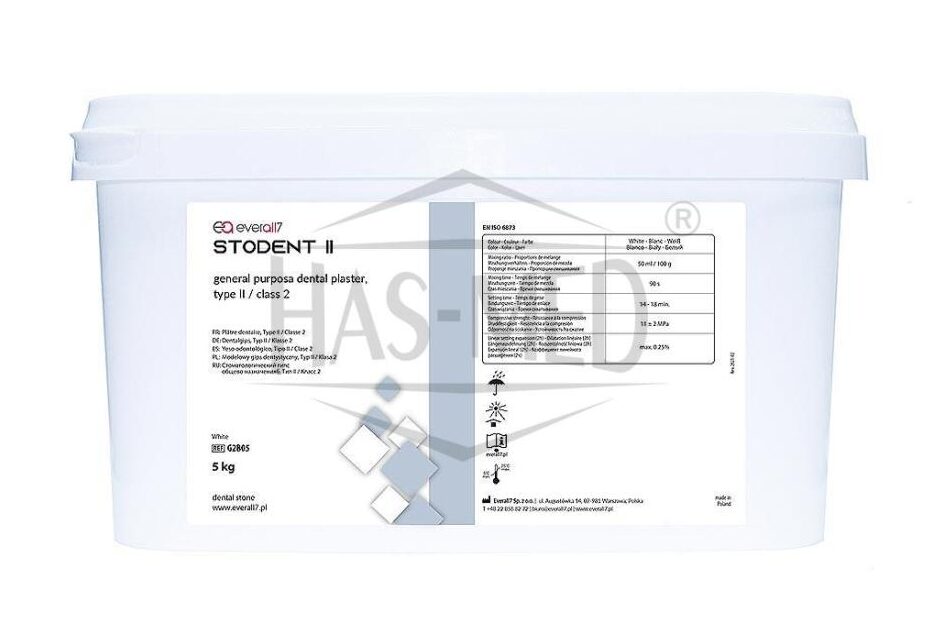 Gips STODENT II biały 5kg / 25kg