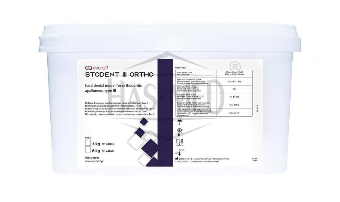Gips  STODENT III ORTHO biały 3kg / 6kg / 25 kg
