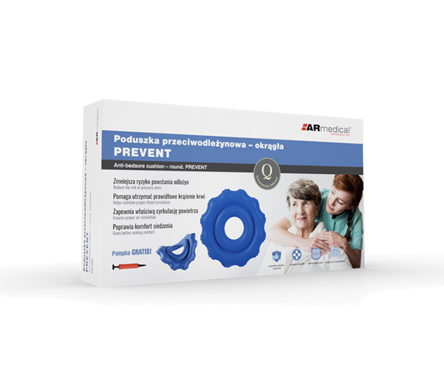 Poduszka przeciwodleżynowa PREVENT okrągła AR-090