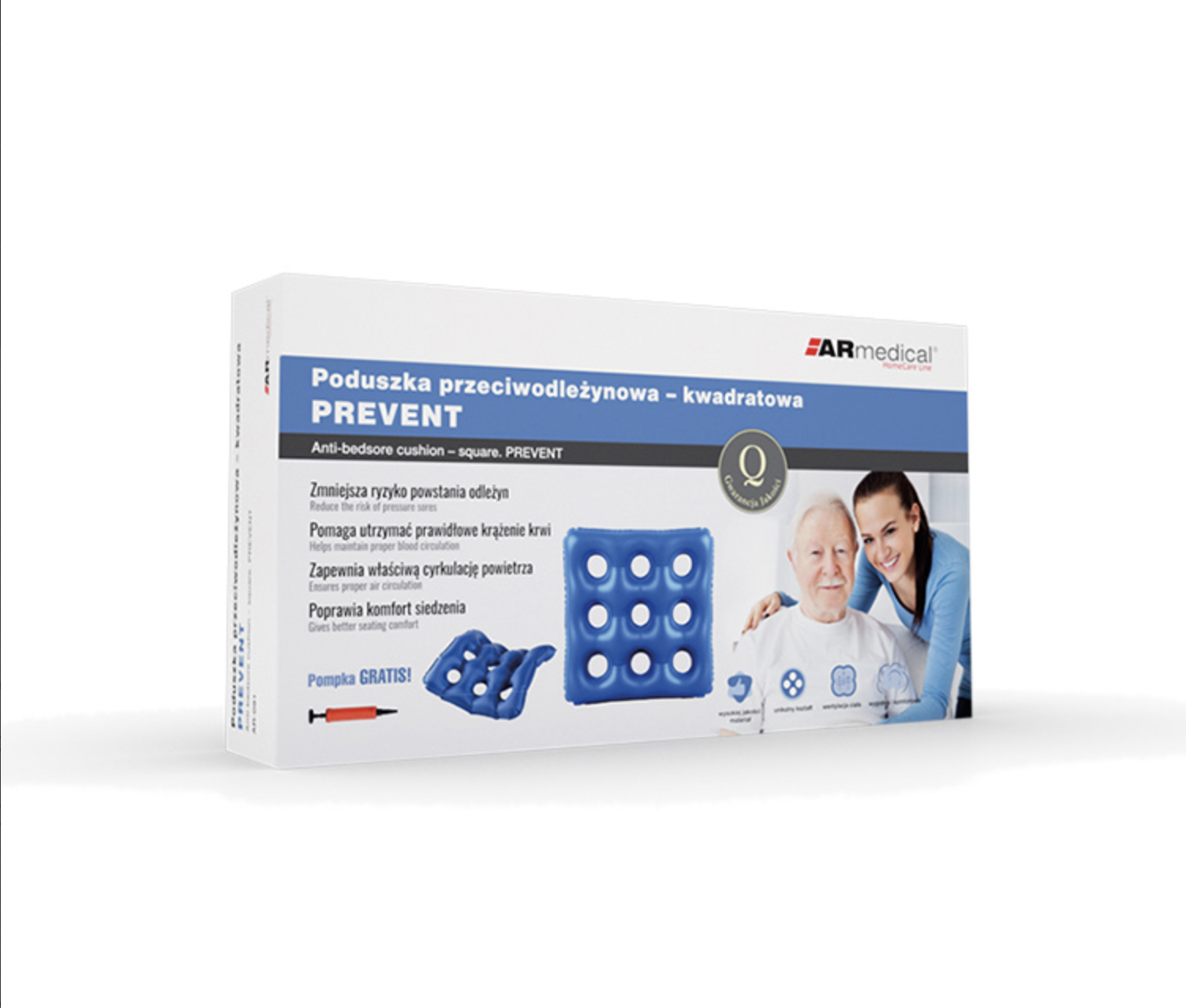 Poduszka przeciwodleżynowa PREVENT kwadratowa AR-091