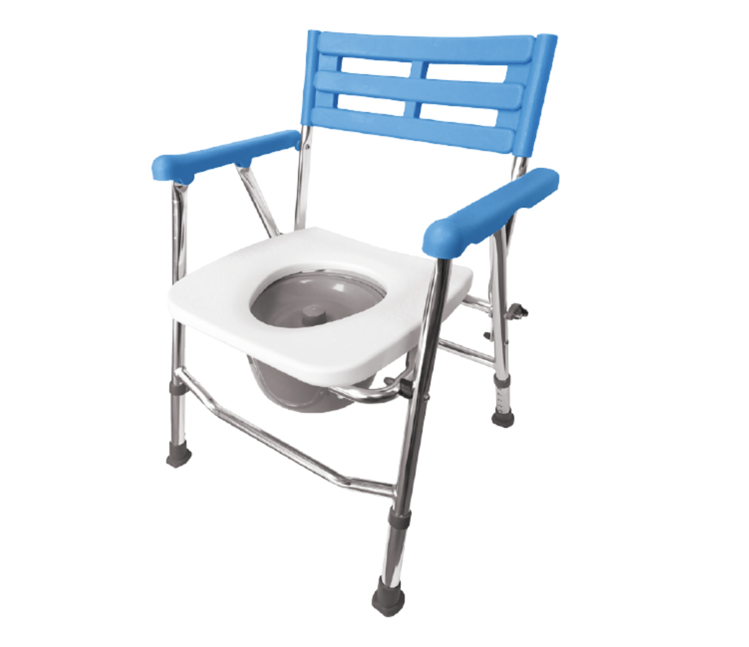 Krzesło toaletowo-prysznicowe, aluminiowe składane AR-104