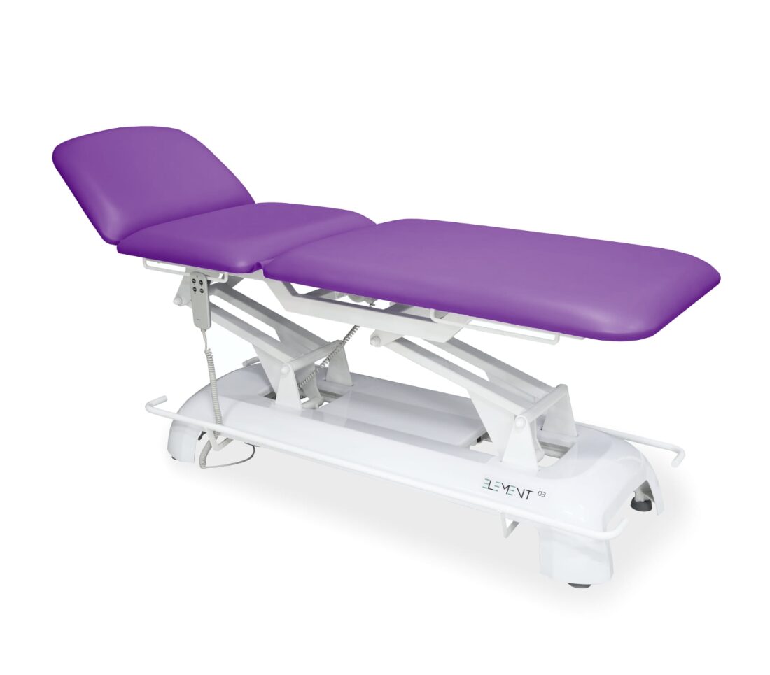 Stół rehabilitacyjny elektryczny 3-sekcyjny z regulacją sekcji nóg ELEMENT 03