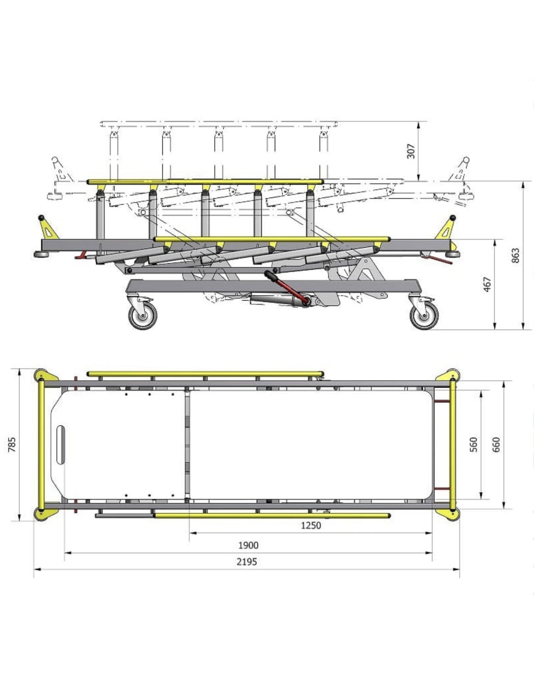 Wózek do przewożenia chorych TC-01