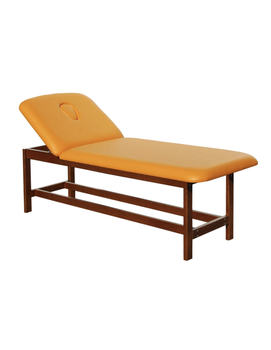 Leżanka drewniana 2-cz., stała wysokość, regulacja zagłówka LD-S01